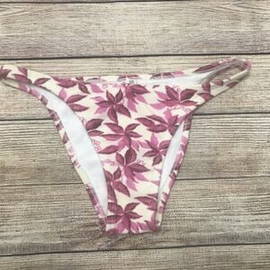 La Playa Women's Brazilian Swim Bikini Bottom Purple White Size M